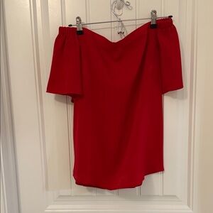 Monteau Scarlet Off-Shoulder Blouse